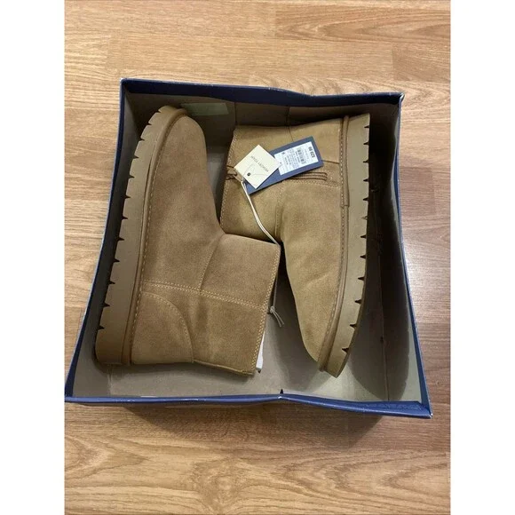 Universal Thread Women's May Faux Suede Booties Tan Size 9 Memory Foam New - Picture 5 of 16